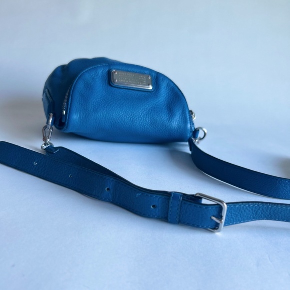 Marc Jacobs Blue Pebble Genuine Leather Crossbody Shoulder Bag - Picture 11 of 15